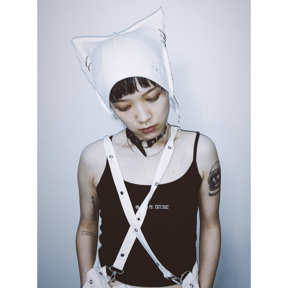 PIERCED HORN KNIT CAP