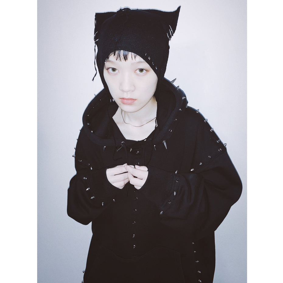PIERCED HORN KNIT CAP