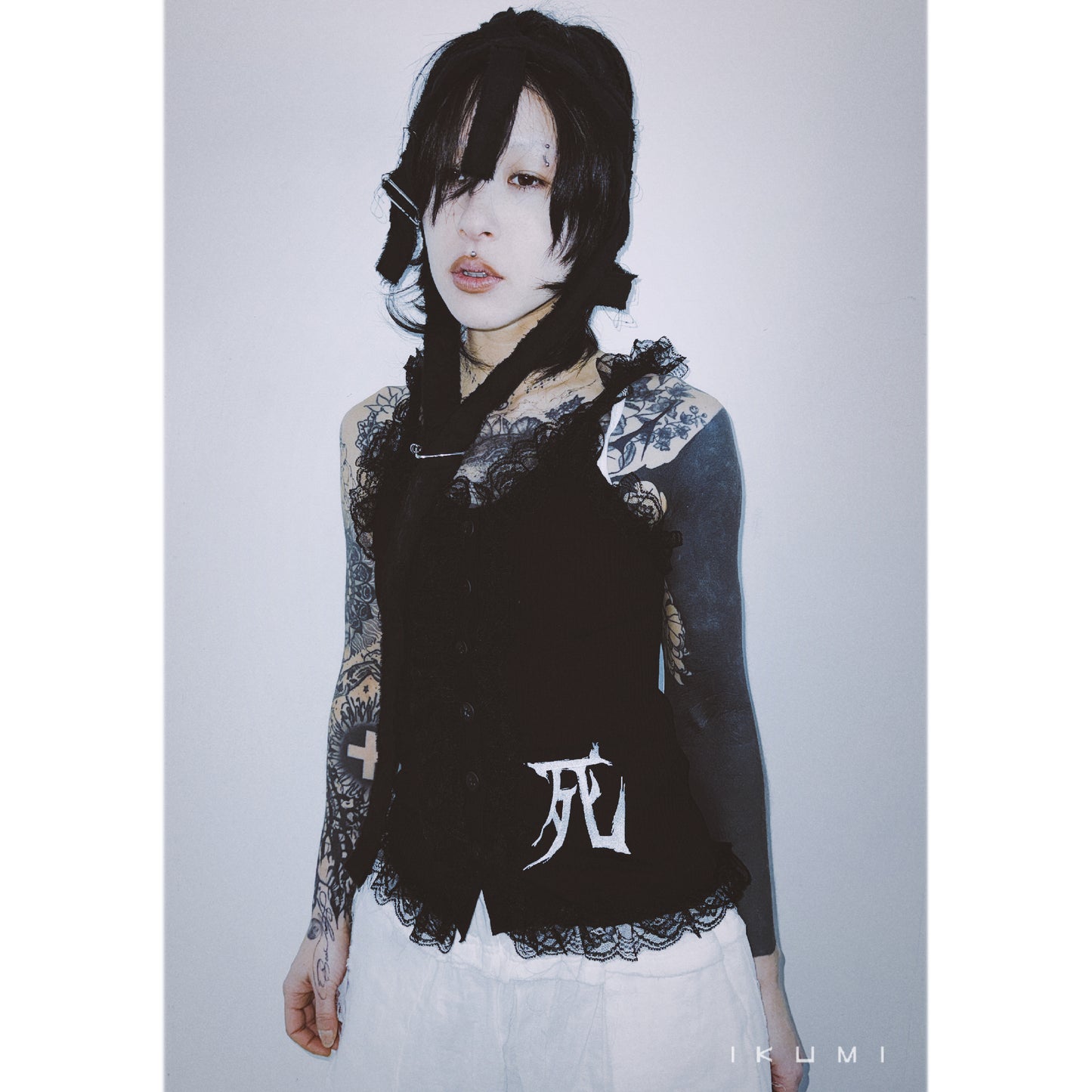 IKUMI×MADARANINGEN 生死 FRILL CAMISOLE