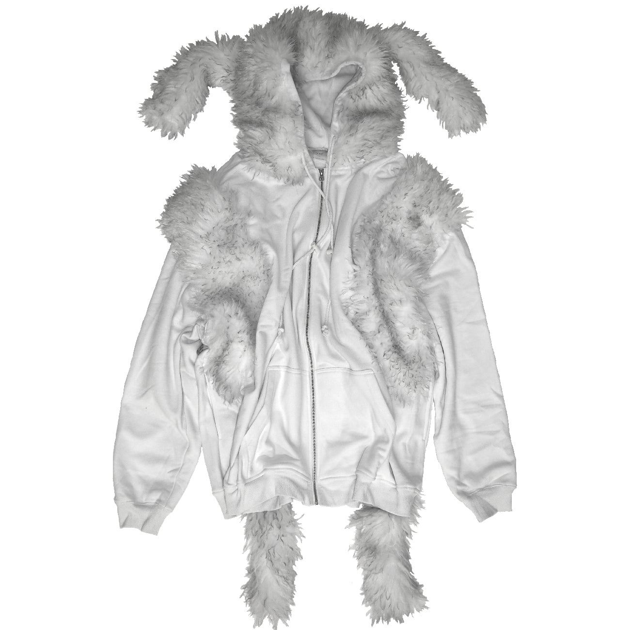 FUR BIG ZIP HOODIE