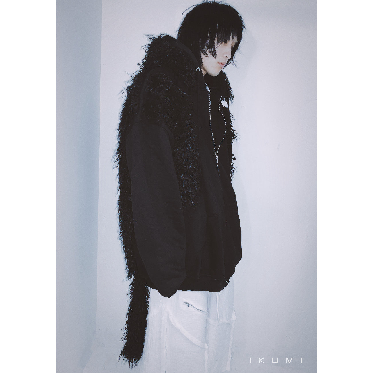 FUR BIG ZIP HOODIE