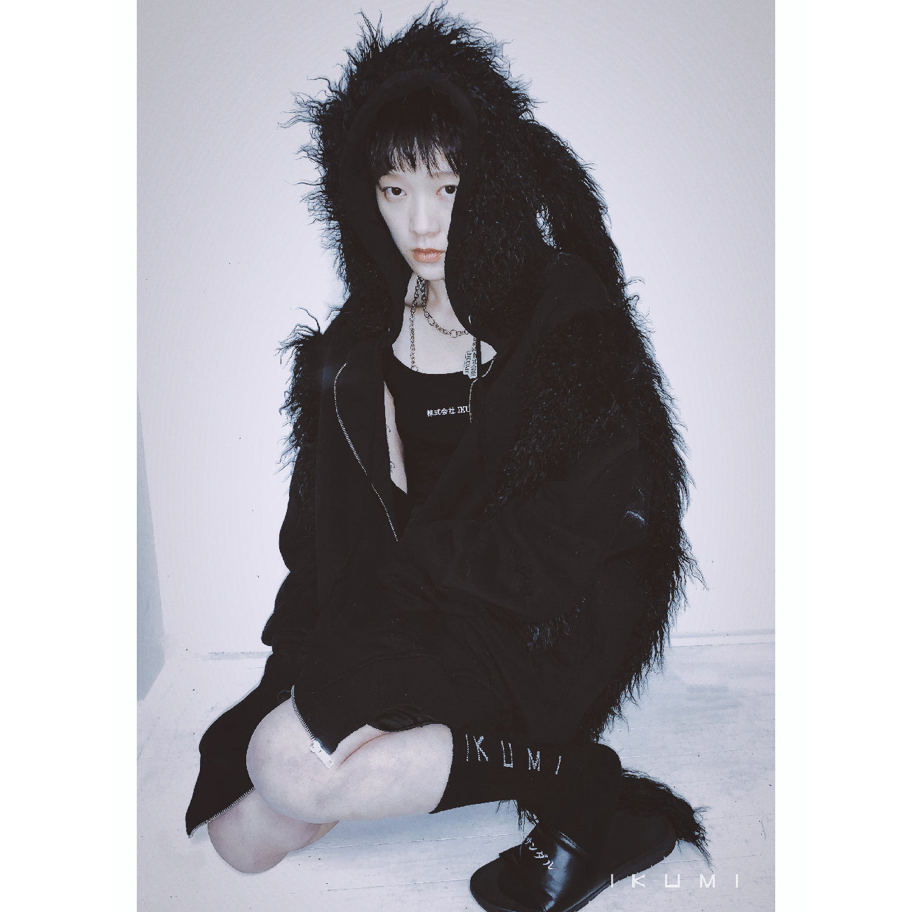 FUR BIG ZIP HOODIE