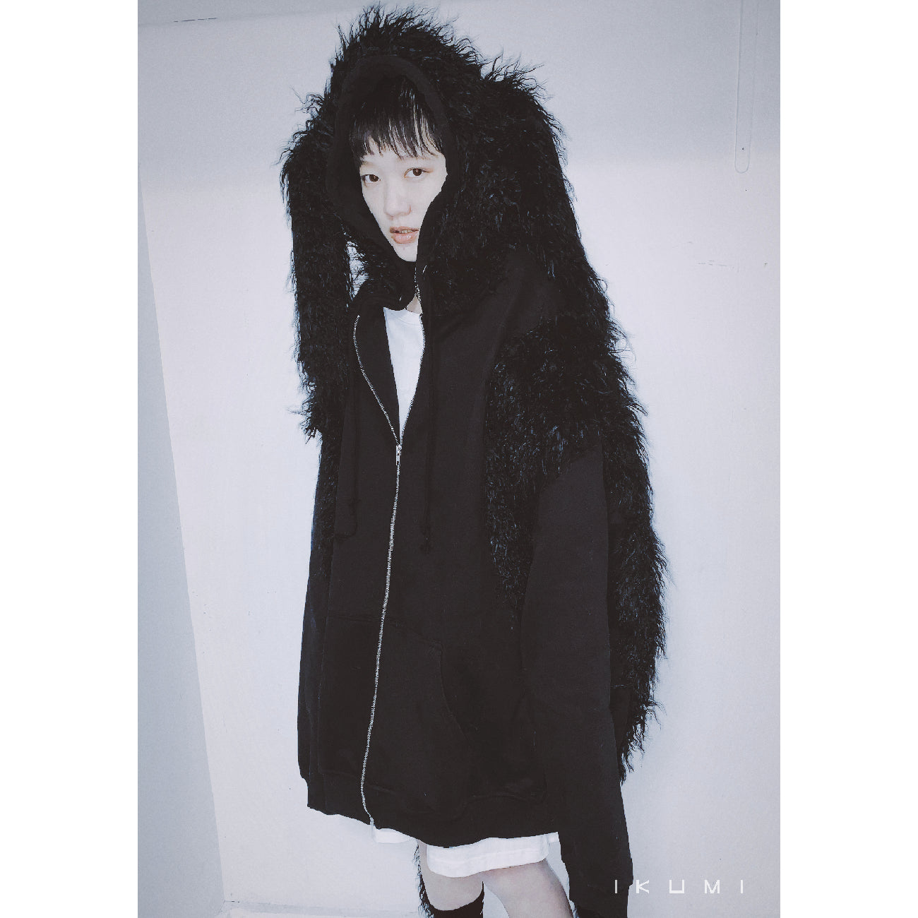 FUR BIG ZIP HOODIE