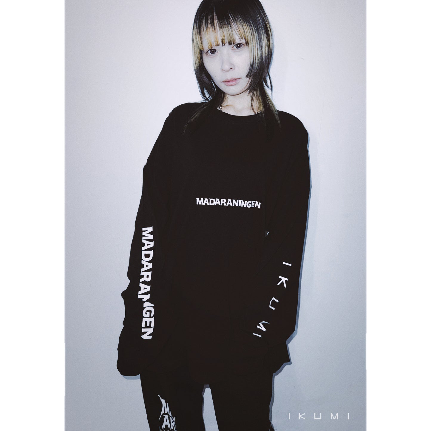 IKUMI×MADARANINGEN Sinple LOGO Long sleeve t-shirt