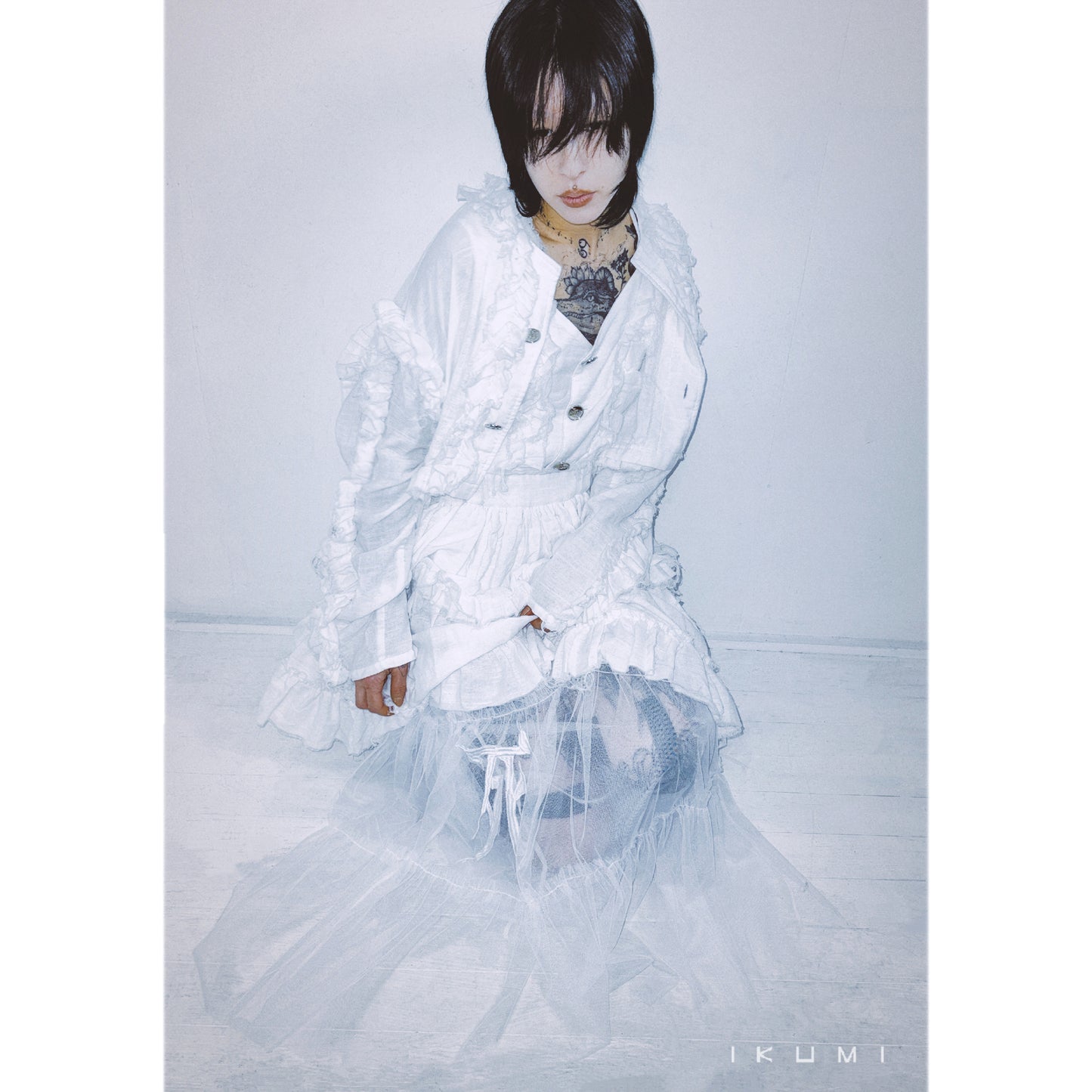 IKUMI×MADARANINGEN 生死 MESH SKIRT