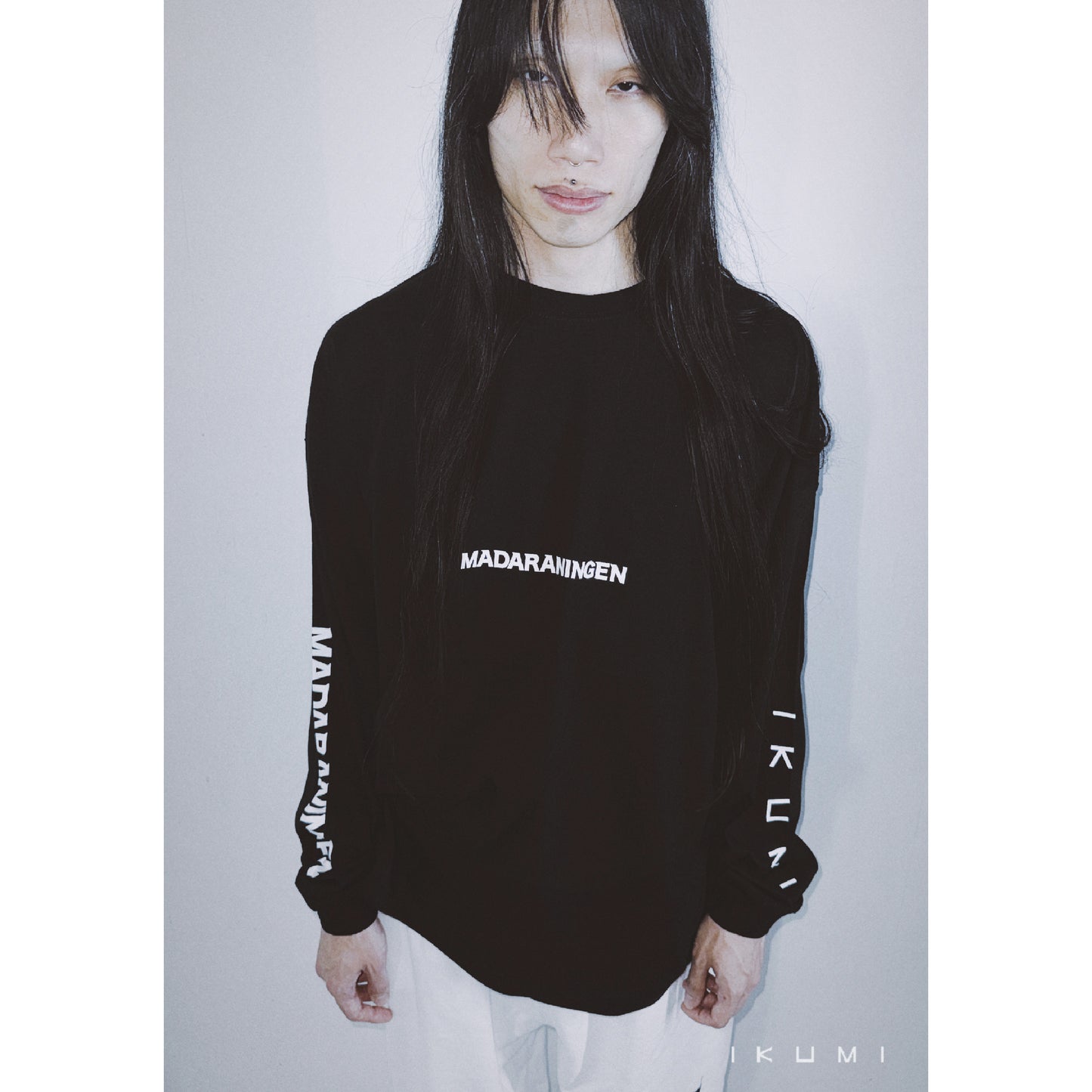 IKUMI×MADARANINGEN SIMPLE LOGO LONG SLEEVE T-SHIRT