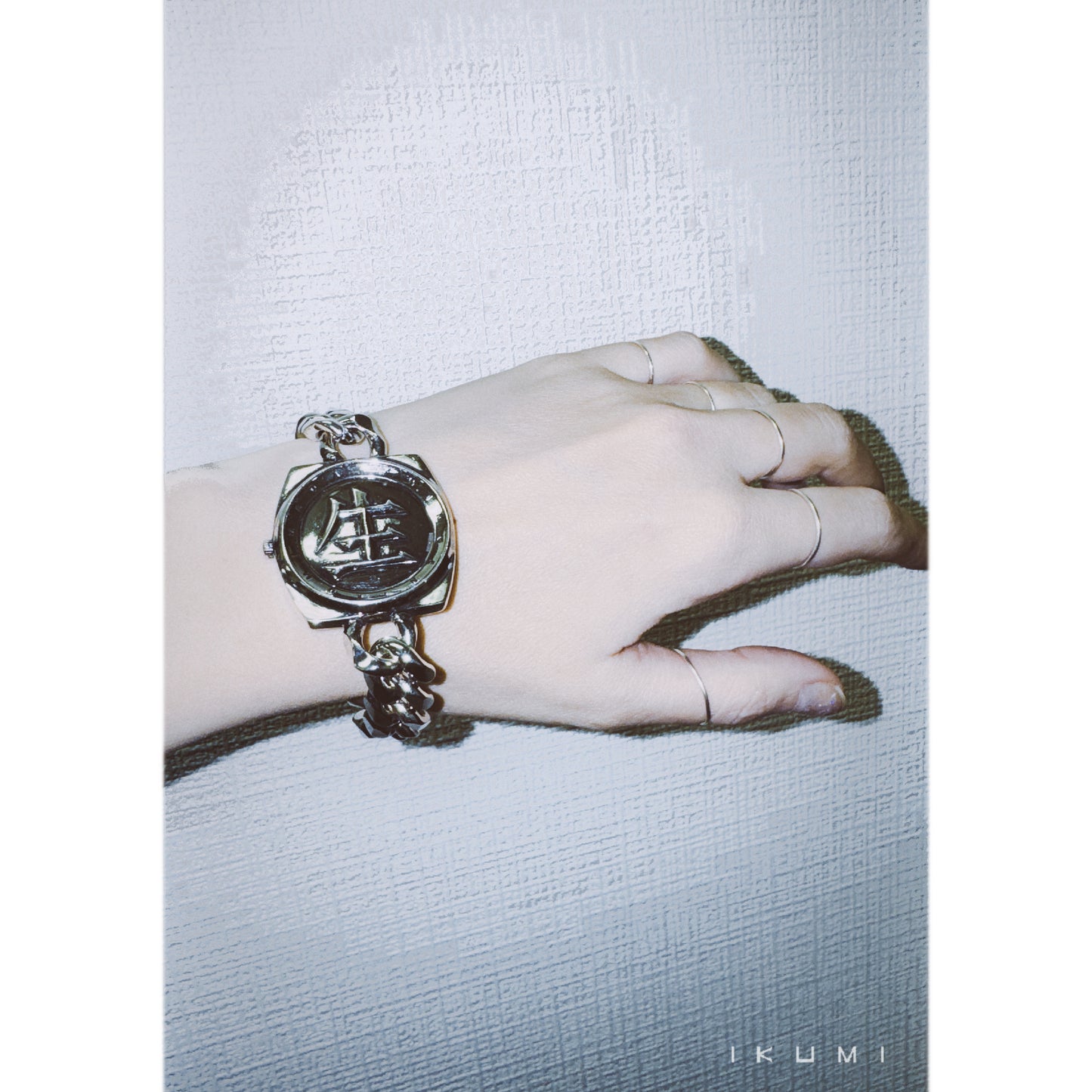 IKUMI×MADARANINGEN 生死 OXIDIZED SILVER PLATED BRACELET