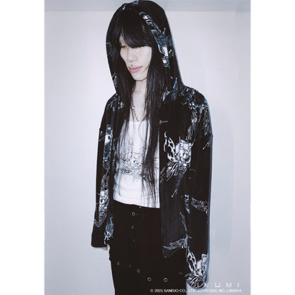 KUROMI×IKUMI FLEECE HOODIE
