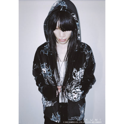 KUROMI×IKUMI FLEECE HOODIE