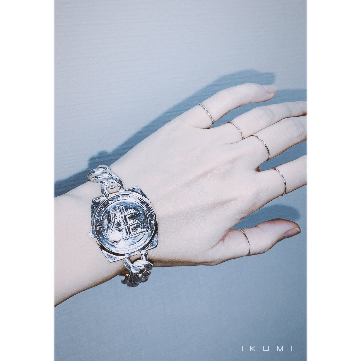 IKUMI×MADARANINGEN 生死 SILVER PLATED BRACELET