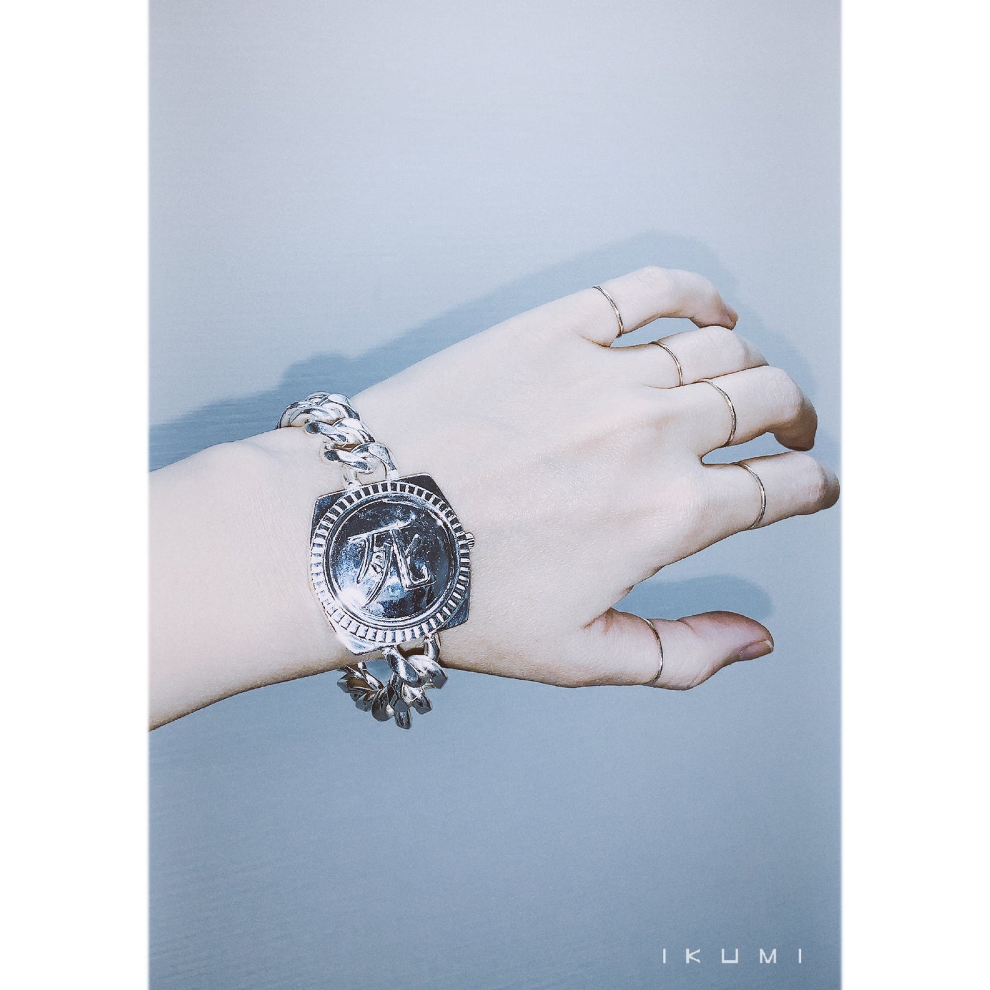 IKUMI×MADARANINGEN 生死 SILVER PLATED BRACELET