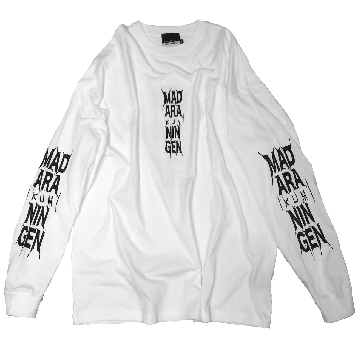 IKUMI×MADARANINGEN Bizzare LOGO Long sleeve t-shirt