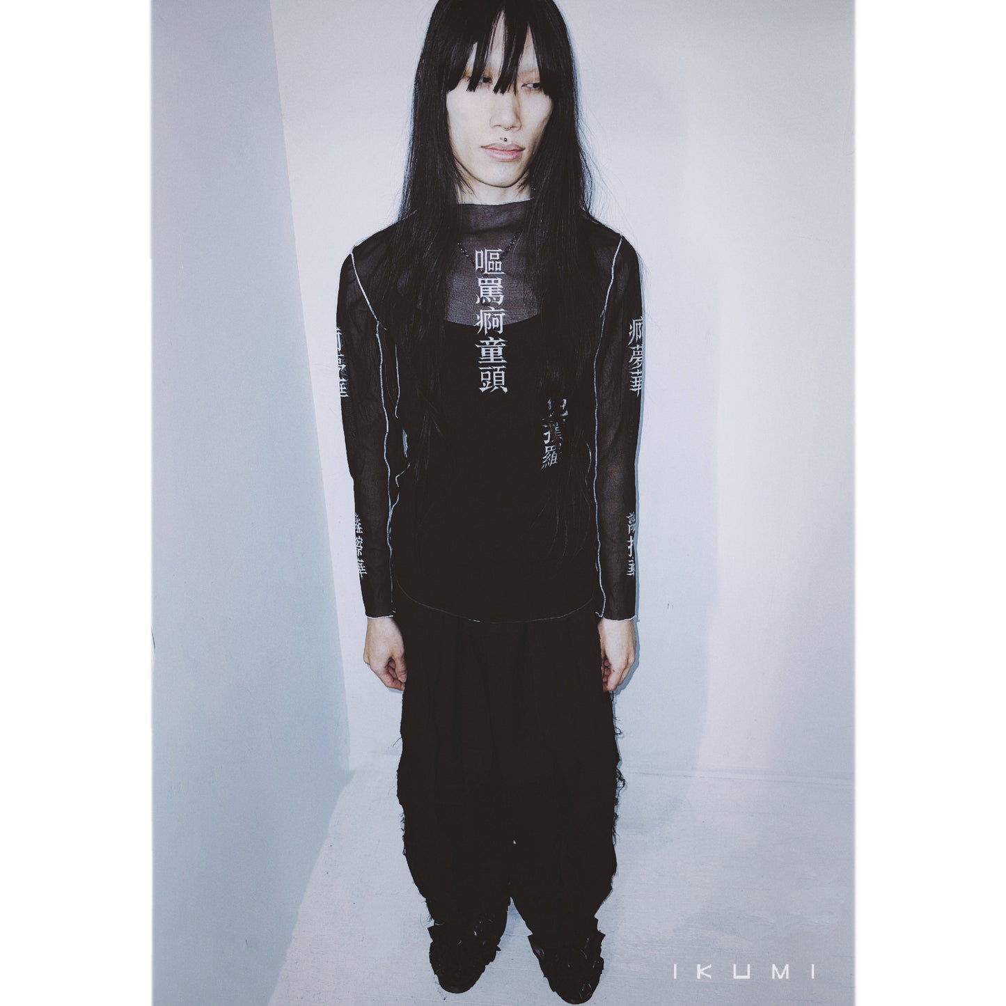 IKUMI×MADARANINGEN Gauze Wide pants