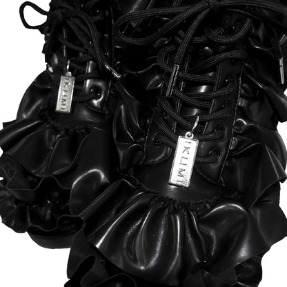 IKUMI×MADARANINGEN FRILL BOOTS