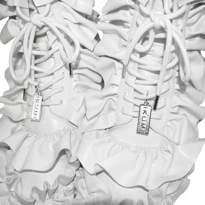 IKUMI×MADARANINGEN Rüschenstiefel