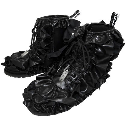 IKUMI×MADARANINGEN FRILL BOOTS