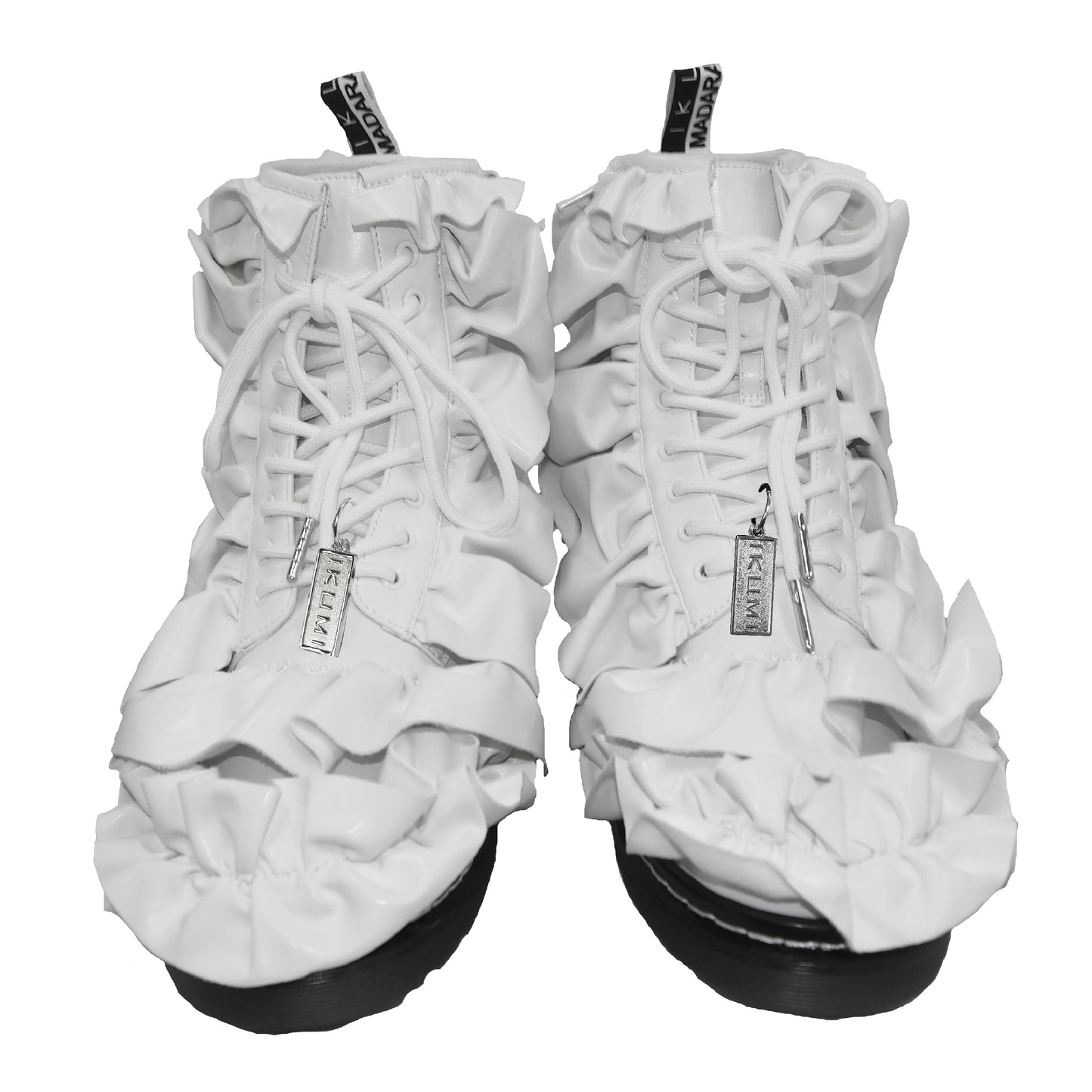 IKUMI×MADARANINGEN Rüschenstiefel