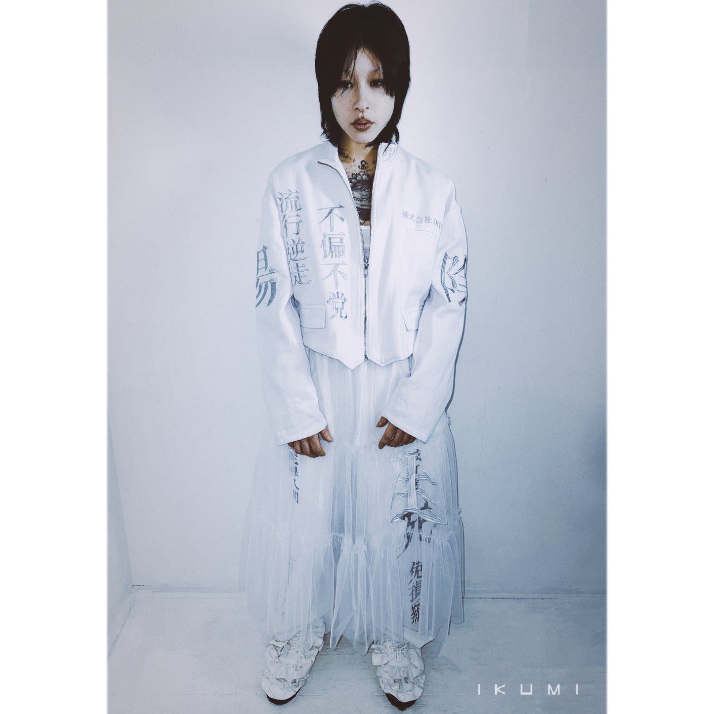 IKUMI×MADARANINGEN 生死 MESH SKIRT