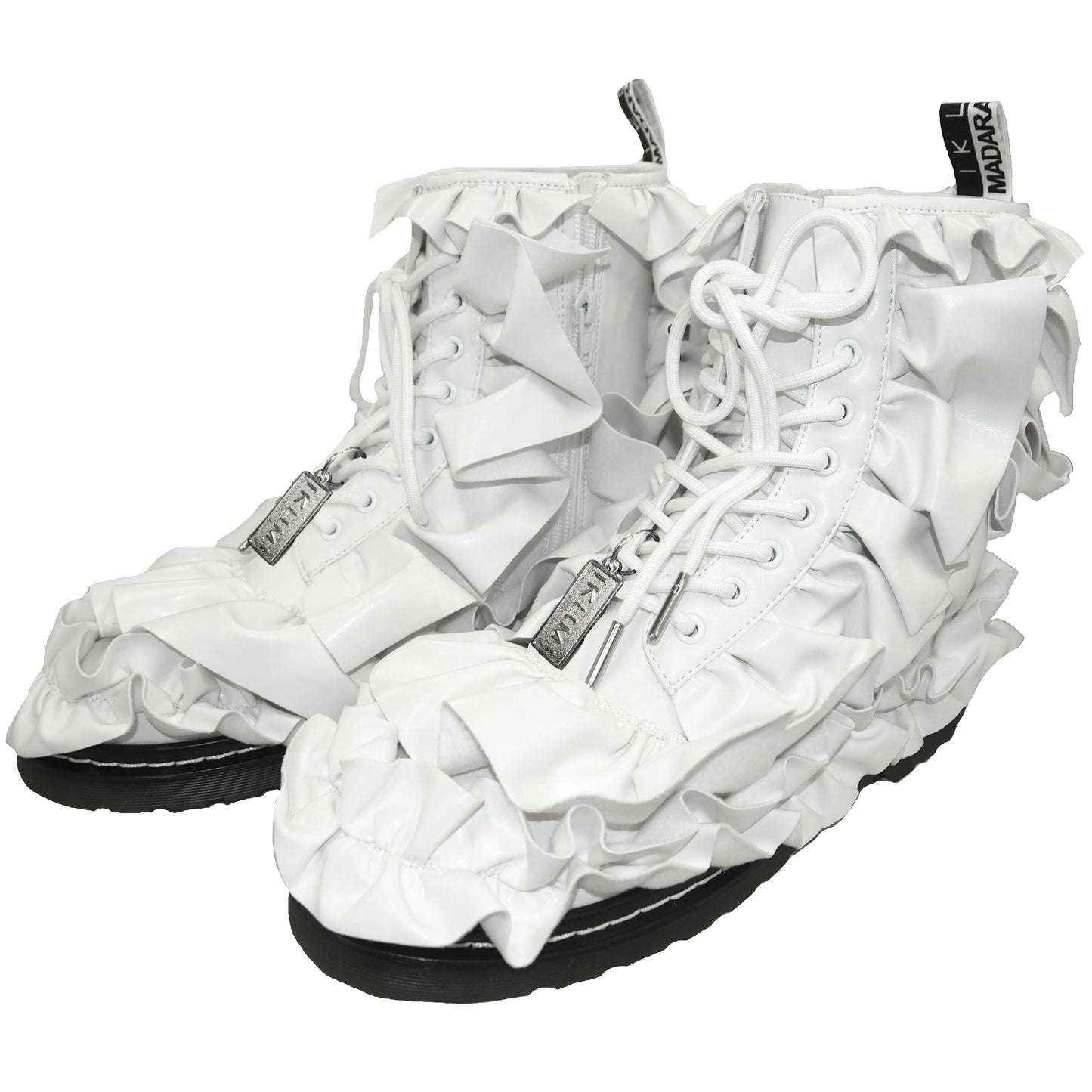 IKUMI×MADARANINGEN Rüschenstiefel