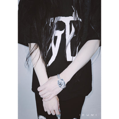 IKUMI×MADARANINGEN 生死 SILVER PLATED BRACELET