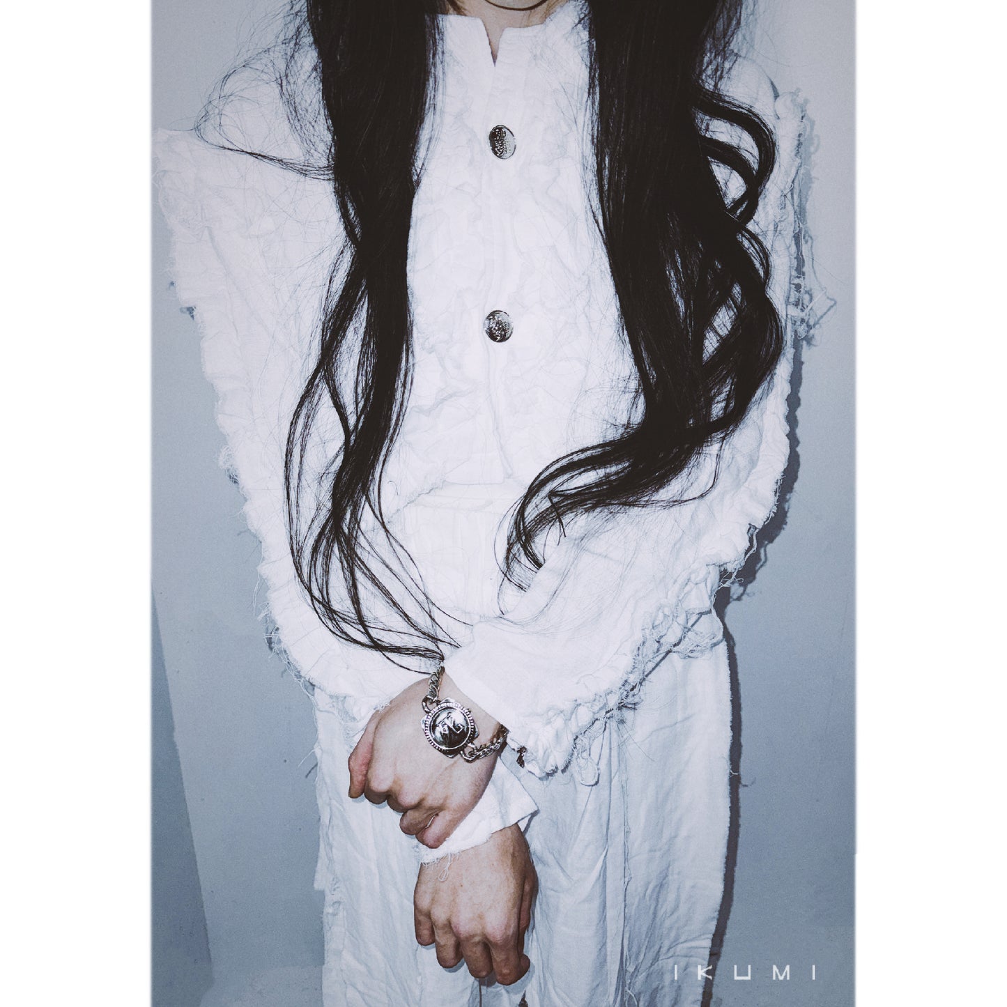 IKUMI×MADARANINGEN 生死 OXIDIZED SILVER PLATED BRACELET