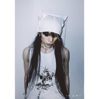 PIERCED HORN KNIT CAP
