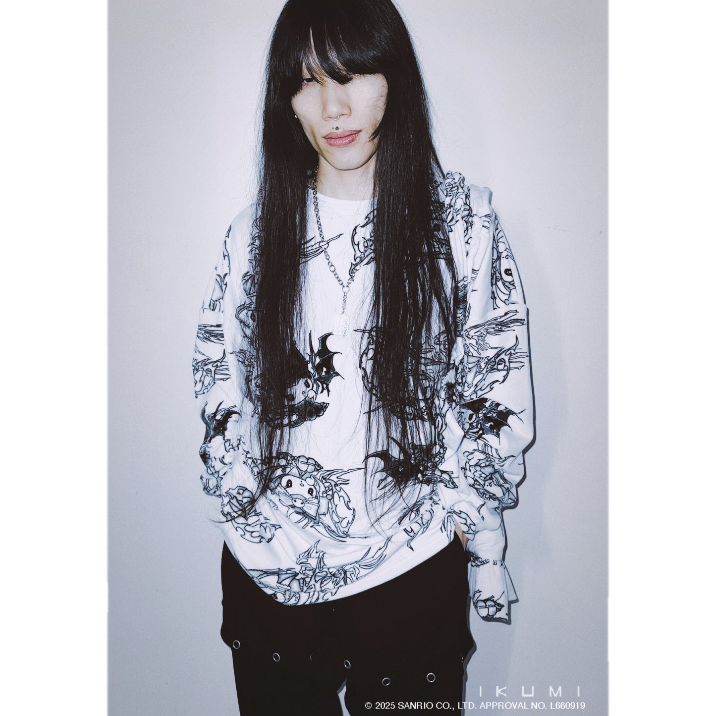 KUROMI×IKUMI FLEECE LONG T