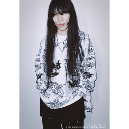KUROMI×IKUMI FLEECE LONG T