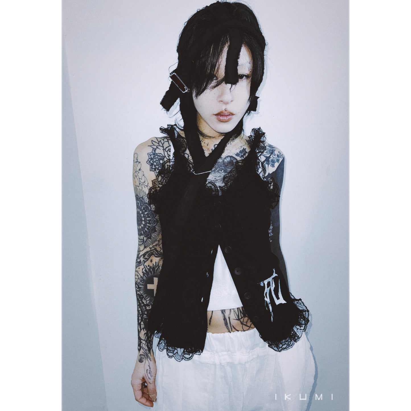 IKUMI×MADARANINGEN 生死 FRILL CAMISOLE