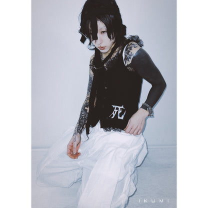 IKUMI×MADARANINGEN Gauze Wide pants