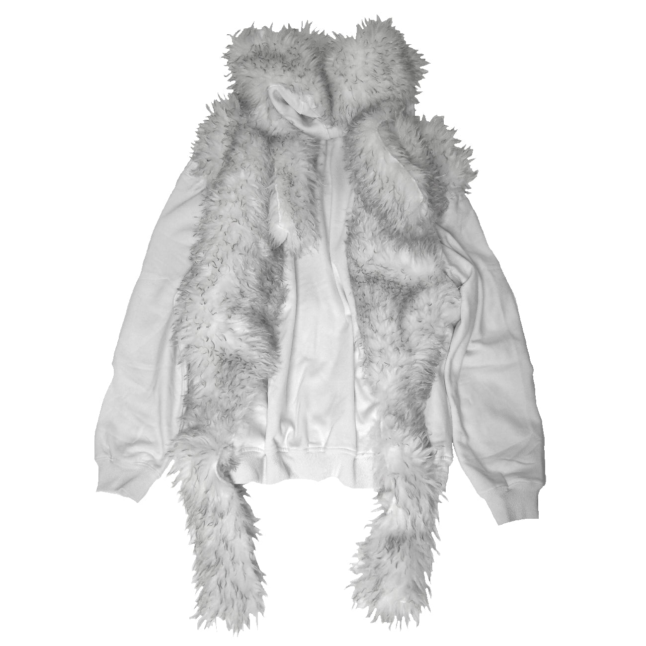 FUR BIG ZIP HOODIE