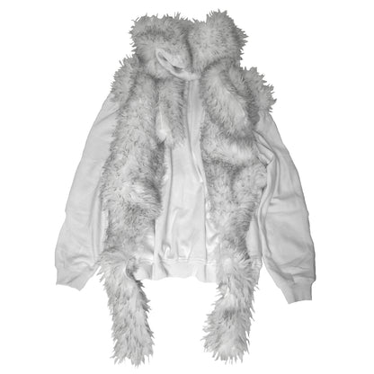 FUR BIG ZIP HOODIE