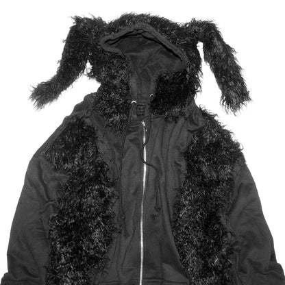 FUR BIG ZIP HOODIE