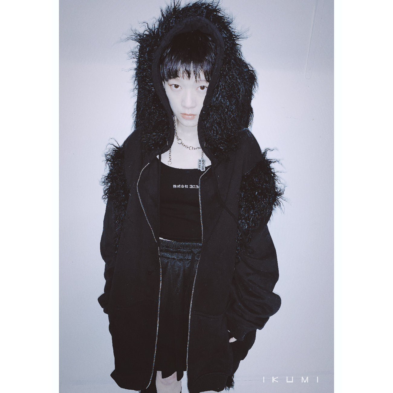FUR BIG ZIP HOODIE