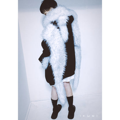 FUR BIG BICOLOR ZIP HOODIE