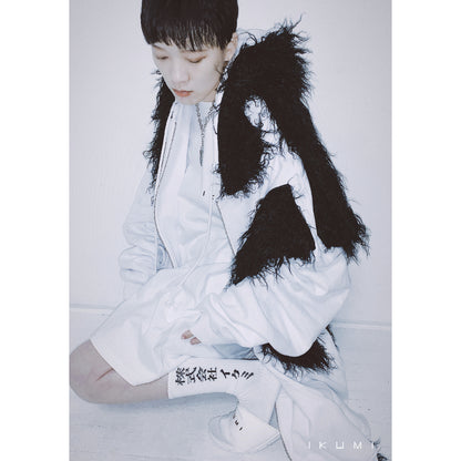 FUR BIG BICOLOR ZIP HOODIE