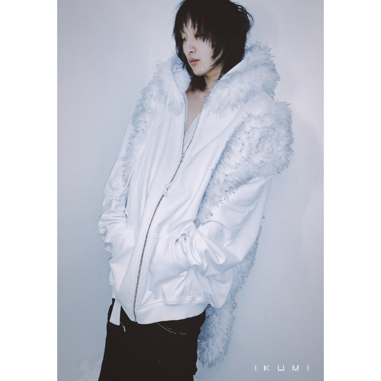 FUR BIG ZIP HOODIE