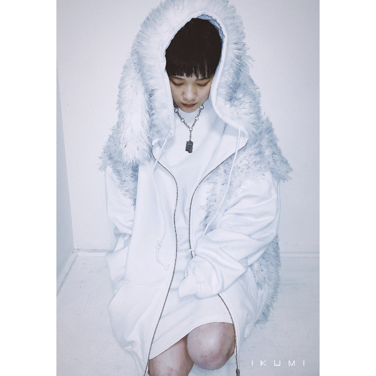 FUR BIG ZIP HOODIE