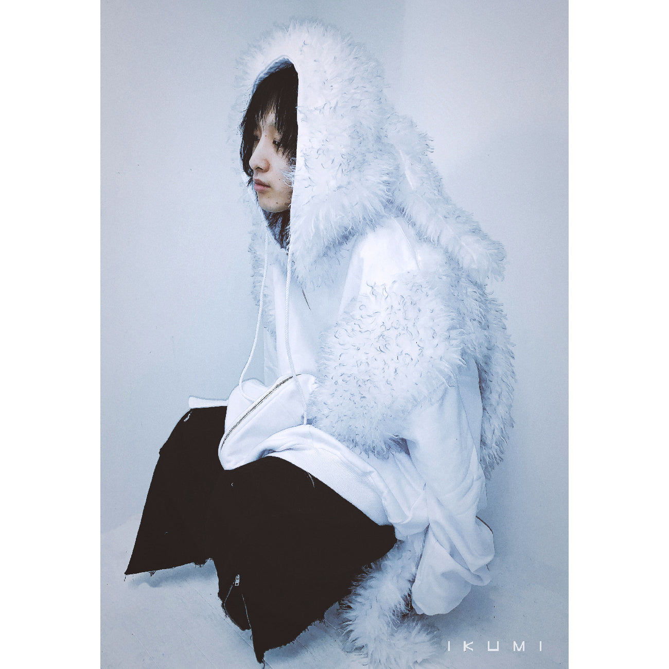 FUR BIG ZIP HOODIE