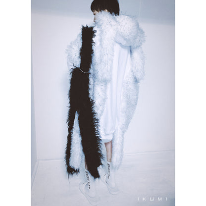 FUR BIG ZIP HOODIE