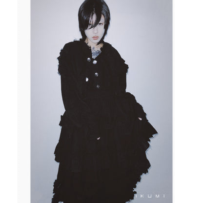 IKUMI×MADARANINGEN GAUZE FRILL DRESS