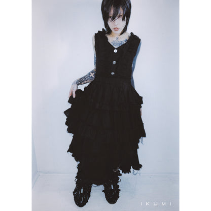 IKUMI×MADARANINGEN GAUZE FRILL DRESS