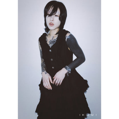 IKUMI×MADARANINGEN GAUZE FRILL DRESS