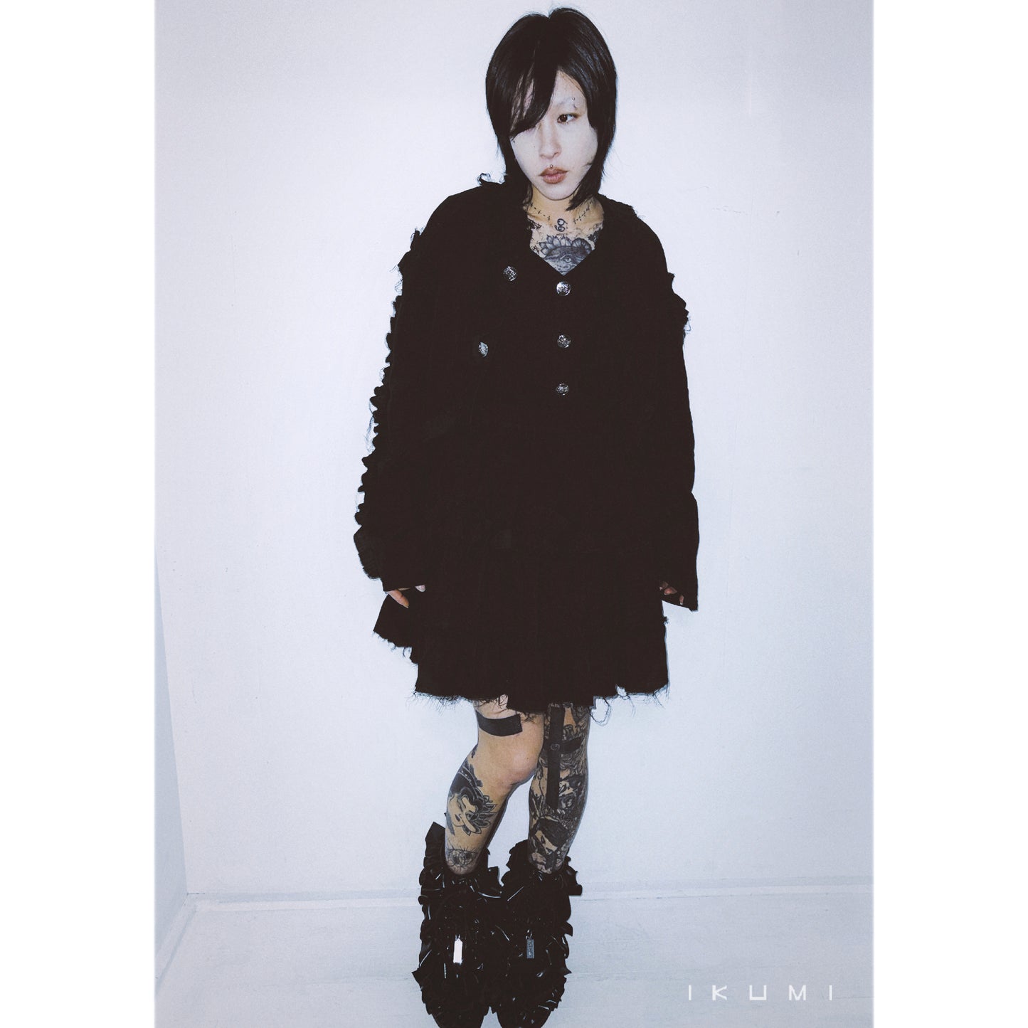 IKUMI×MADARANINGEN GAUZE FRILL JACKET