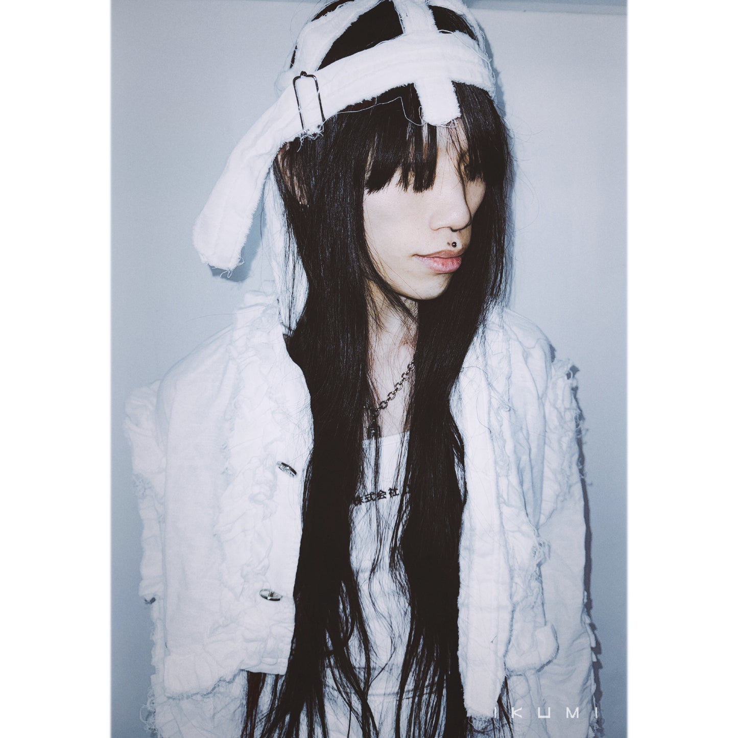 IKUMI×MADARANINGEN Gauze head gear