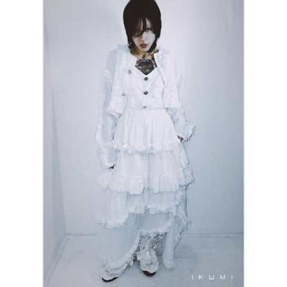 IKUMI×MADARANINGEN GAUZE FRILL JACKET