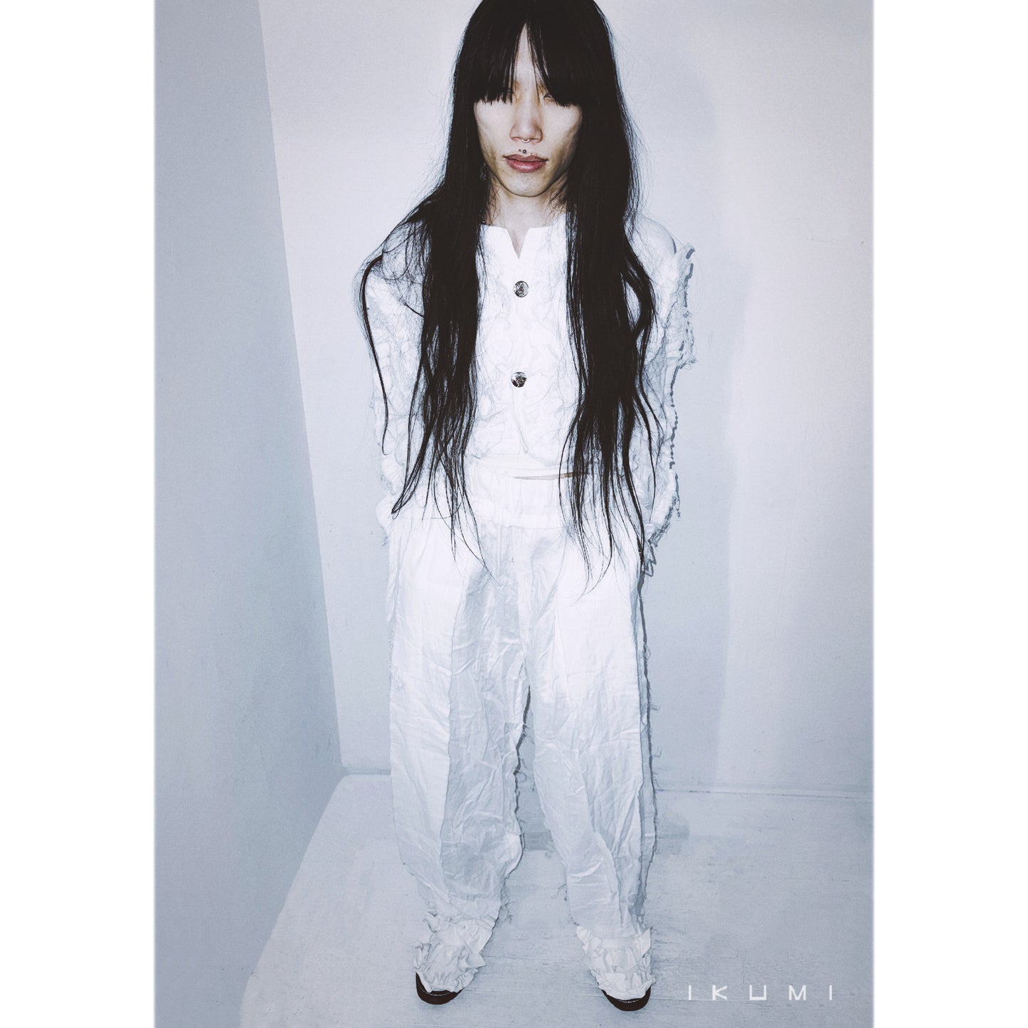 IKUMI×MADARANINGEN GAUZE FRILL JACKET