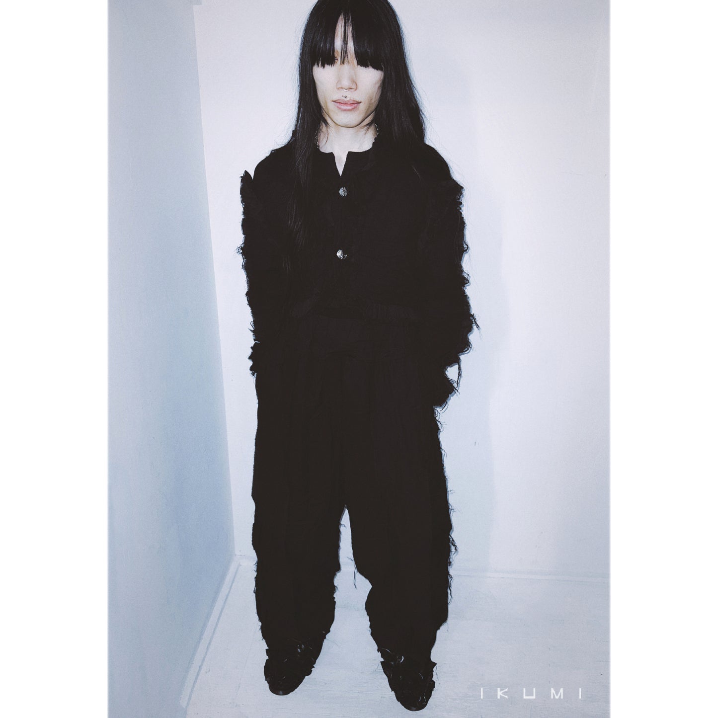 IKUMI×MADARANINGEN Gauze Wide pants