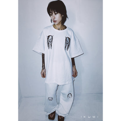 SCATTERED NOH MASKS SWEAT PANTS