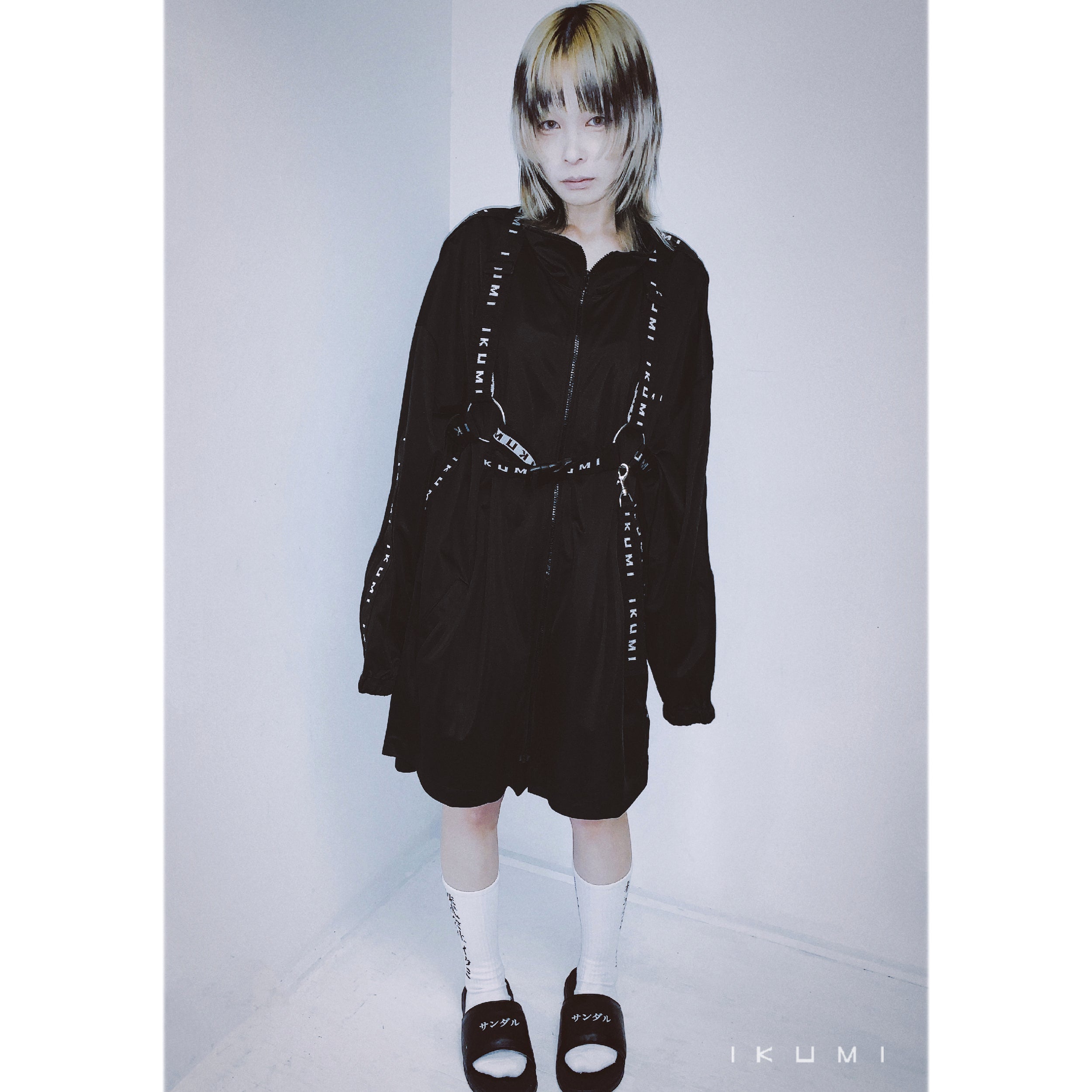 【希少】IKUMI トラックジャケット 半袖 ジャージ ブラック フリーサイズ IKUMI JERSEY JACKET